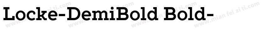 Locke-DemiBold Bold字体转换